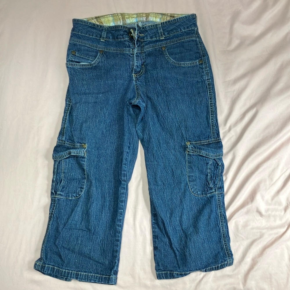 Women's Blue Cargo Jeans